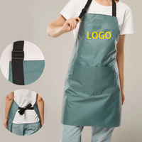 Vente en gros de tabliers bleus bruns flexibles et imperméables avec logo personnalisé pour salon de coiffure tablier de restaurant de toilettage pour chiens