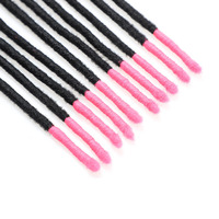Jiffyhair Extensioni di Capelli Sintetici in Fibra Morbida Resistente alle Alte Temperature, Sister Locs Afro Kinky Dreadlocks Micro Locs a Doppia Trama