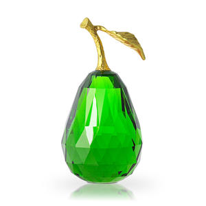 Figurines en cristal faites à la main en forme de poire, objets de collection, décorations en verre en forme de fruits pour bureau, presse-papiers en verre artistique pour la maison et la cuisine - Product Image 1