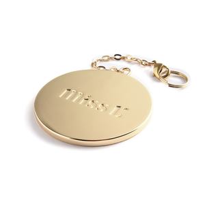 Luxury Fashion Metal Gold Plating High End Round Lady Brand Cosmetic <b>Compact</b> <b>Mirror</b> - Product Image 6