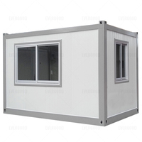 Maison conteneur moderne préfabriquée modulaire portable à faible coût, compacte, 15 pieds, en kit, sur roues, pour bureau à domicile