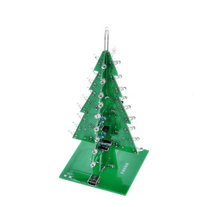 Tridimensional 3D árbol de Navidad LED DIY Kit rojo/verde/amarillo LED Flash <span class=keywords><strong>circuito</strong></span> Kit electrónico Fun Suite - Product Image 6