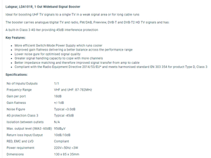 Highfly VHF/UHF 87-782MHZ amplificador de señal de 1 vía amplificador <span class=keywords><strong>CATV</strong></span> de 1 vía amplificador de señal de banda ancha de 1 salida - Product Image 3