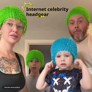 Al por mayor: Diadema de goma suave con accesorios largos de gorro de bolas coloridas y divertidas para disfraces y celebraciones - Product Image 2