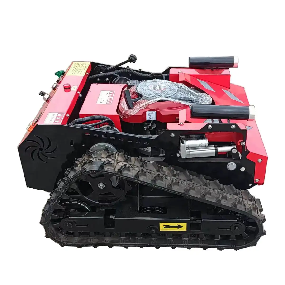 China Benzinemotor Home Depot Atv Dorsvlegel Hooi Gras Helling Benzine Afstandsbediening Robot Mini Grasmaaier Rubber Tracks Automatische