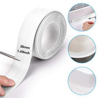 Ruban d'étanchéité PVC TOBS pour salle de bain, étanche, pour évier de cuisine, douche, joint de carrelage, bande de calfeutrage murale, ruban de bordure pour salle de bain et cuisine