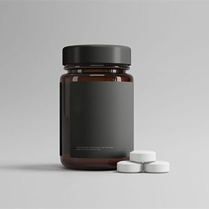 Usine 100cc HDPE flacons de pilules pour emballage de chocolat pharmaceutique ambre brun Boston rond bouteille de médecine en plastique pour animaux de compagnie - Product Image 1