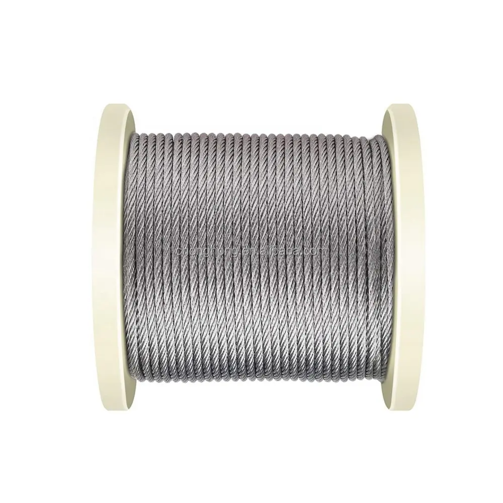 5/32 "diameter 1x19 tipe 316 baja nirkarat gulungan kabel fleksibel dan baik untuk kabel tahan karat tali kawat alat pagar kabel