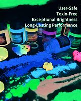 Poudre Luminescente Sans Toxine à Absorption Rapide de la Lumière Solaire, Pigment Phosphorescent pour Projets de Résine Époxy et Peinture d'Ongles