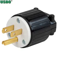 Nieuwe Koperen nema 5-15P Male Power Adapter Plug 3pins elektrische Industriële Bedrading connector Type B