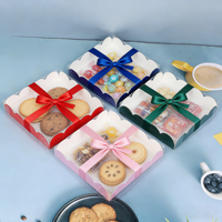 Boîte d'emballage pour pâtisserie IMEE, plusieurs couleurs et tailles, boîte à bonbons, biscuits, chocolat, boîte à gâteaux, couvercle transparent, boîte cadeau