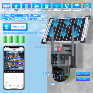 8MP <span class=keywords><strong>2</strong></span> Objektiv 4K Solar panel Power Wireless WiFi CCTV IP PTZ Kamera Outdoor V380 Pro Überwachungs sicherheit WiFi Solar CCTV Kamera - Product Image 2
