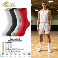Chaussettes de sport professionnelles unisexes pour jeunes, personnalisées, en maille respirante, avec semelle en tissu éponge, anti-transpiration, chaussettes mi-hautes, Digital Elite Basketball
