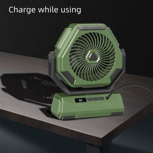 2025 New Arrivals Kc Pse Usb Rechargeable <b>Table</b> Ventilator Led Lamp With Power Bank Portable Camping Fan - Product Image 5