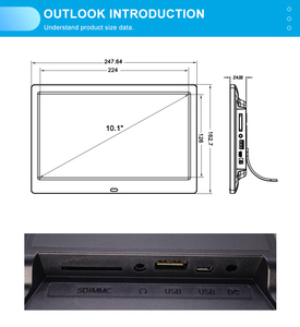 New 10 Inch Battery Operated Chuyển Động Cảm Biến Điện Khung Ảnh Kỹ Thuật Số Mà Chơi Âm Nhạc - Product Image 6
