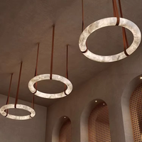 Luminaire suspendu en marbre et albâtre au prix d'usine, idéal pour les hôtels, les restaurants, les salons, les salles à manger, les chambres, luminaire suspendu LED