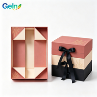 Boîte rigide magnétique pliable et recyclable personnalisée avec nœud en ruban satiné pour parfums, bijoux, produits de beauté et cadeaux de détail