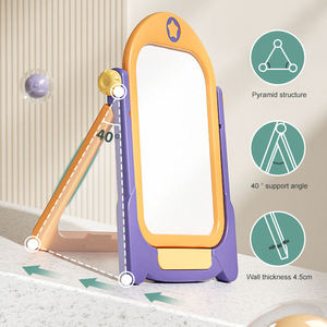 Lavagna per Bambini Pieghevole Facile da Usare per Imparare e Disegnare Altezza Regolabile da 67 <span class=keywords><strong>a</strong></span> 85 Cm Salvaspazio - Product Image 5