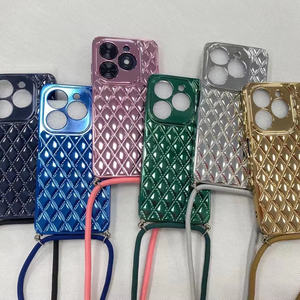 โมเดลแอฟริกันแบบรูเล็กชุบด้วยไฟฟ้าเคสมือถือสำหรับ POP6 tecno B1สายคล้องคอเส้นทแยงมุม - Product Image 6