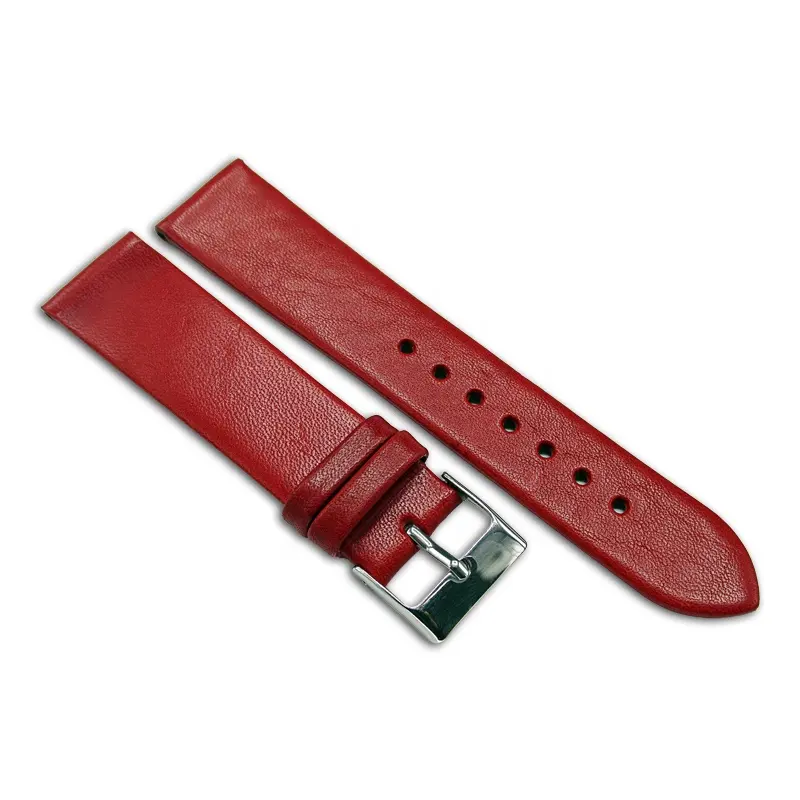 Classic Red italian calf skin leather watch straps for women