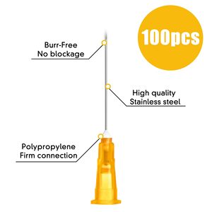 Agujas de Jeringa Desechables 16G/18G/21G/23G/25G/27G/30G/32G, Agujas Estériles de 0.45mm-1.2mm para Uso con Insulina/Vacunas/Laboratorio - Product Image 5