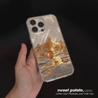 Golden Mountain Brand bietet Handy hülle für iPhone 16 Pro Max15 14 13 12 11 XR XS Max 78 Y2K Senior Feather Fall Handy hülle