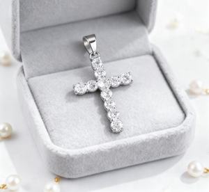 Pendentif hip-hop pour <span class=keywords><strong>homme</strong></span> en acier inoxydable avec croix, accessoire polyvalent en zircon sur une <span class=keywords><strong>chaîne</strong></span> à maillons - Product Image 5