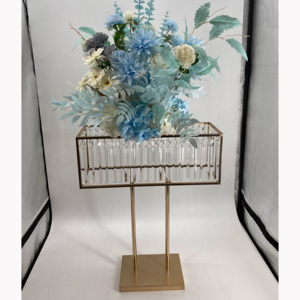 Decoration Gold Tall Metal Center Pieces <strong>Dining</strong> <strong>Table</strong> Luxury Wedding <strong>Centrepiece</strong> - Product Image 3
