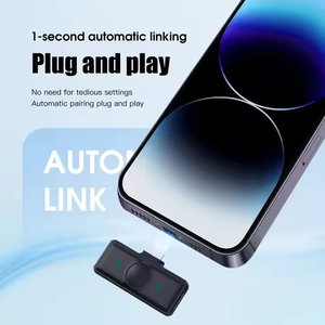 Collar clip <b>microphone</b> <b>wireless</b> collar clip <b>microphone</b> clip <b>wireless</b> <b>microphone</b> with charging case mobile video recording microp - Product Image 4