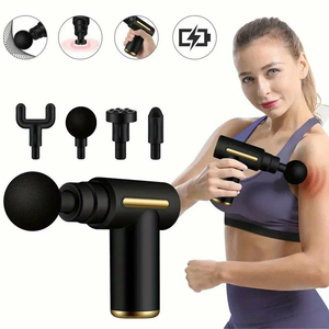 Mini pistola de masaje de mano deportiva, ligera, 6 velocidades, Fascia vibratoria de tejido profundo para el cuerpo, alivia la fatiga y la relajación - Product Image 4