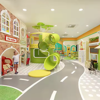 Marca propia para niños, simulación de ciudad, instalaciones de parque de atracciones, casa de juegos de rol para niños, juegos de negocios, juegos de patio interior