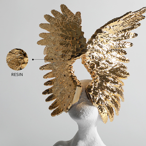 Custom Modern Decor 3D <strong>Angel</strong> Statue Indoor <strong>Resin</strong> Abstract Art Sculpture Unique <strong>Figurine</strong> - Product Image 4