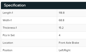 Plaquette de frein SDCX D227A-7177 / GDB430 pour ZHONGHUA (BRILLIANCE) SY ZUNCHI / JAC BIN YUE / HONGQI <span class=keywords><strong>CA</strong></span> SERIES MING SHI - Product Image 3