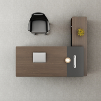 Bureau en bois en forme de L de haute qualité au design moderne pour patron ou PDG Mobilier de bureau fabriqué selon des normes élevées