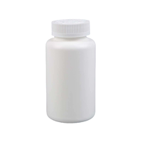 Bouteille en plastique HDPE 300 ml, blanche, pour pilules, vitamine C, comprimés de calcium, emballage de compléments alimentaires avec bouchon