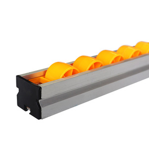 Ruedas de plástico de riel de flujo industrial de riel de rodillos para sistema de estante deslizante - Product Image 6