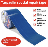 Bande de réparation de bâche en PVC auto-adhésive imperméable résistante à l'usure pour le couteau activé par l'eau de réparation de trou de tissu de fuite d'auvent de camion
