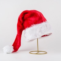Chapeau de Noël lumineux à LED en peluche longue pour adultes et enfants, costume de fête de Noël, décoration de Noël transfrontalière