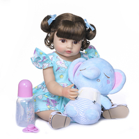 50CM Vollkörper Weiche Silikon Beliebte Süße Gesichtszüge Reborn Kleinkind Mädchenpuppe Geburtstag Weihnachtsgeschenk Hochwertige Puppe