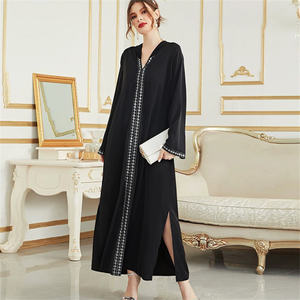 Abaya de l'Aïd, Kaftan de Dubaï, Caftan Marocain, Robe Musulmane, Abayas de Turquie <span class=keywords><strong>pour</strong></span> Femmes, Vêtements Islamiques Européens, <span class=keywords><strong>Djellaba</strong></span> <span class=keywords><strong>Femme</strong></span> - Product Image 4