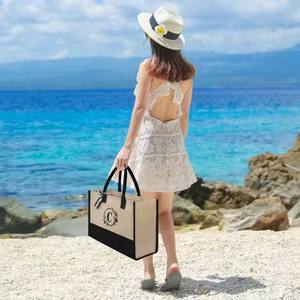 THK0027 Wholesale Custom logo Personalization Plain Medium Jute <b>Bag</b> High Quality Jute Beach <b>Bag</b> - Product Image 4