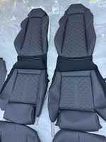 Audi Sline Style Dunkelgraue Gesteppte Carbonfaser PU-Leder Wasserdichte Autositzbezüge Nappa-Leder Auto-Sitz Upgrade-Kit Maßgefertigt
