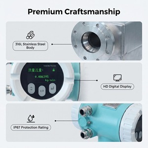 Medidor de Flujo Másico Coriolis de Acero Inoxidable Personalizable, IP67/IP66, 1 Año de Garantía, para Agua y Aceites Viscosos - Product Image 6