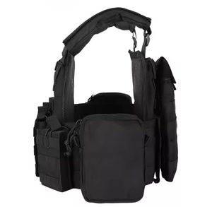 DFV01 Gilet tactique léger noir kaki vert, porte-charge, porte-chargeurs, pour assaut rapide, porte-magazines - Product Image 1