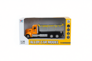 Modellino di camion ribaltabile in lega Tz, scala 1:36, veicolo da costruzione pesante a 4 ruote, giocattolo per bambini dai 3 anni in su - Product Image 1