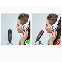 Maono-Microphone professionnel avec support, USB, pour Podcast, jeux, élimination du bruit, dernier modèle