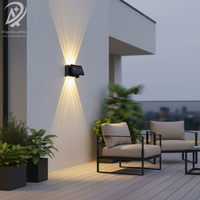 Lampe de jardin solaire super lumineuse IP65 LED lampe d'ambiance lumineuse supérieure et inférieure de laveuse murale colorée extérieure pour usage domestique