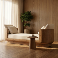 Lit de repos de luxe pour chambre intérieure, 100% bois fait main, style lit mural, mobilier de salon et canapé