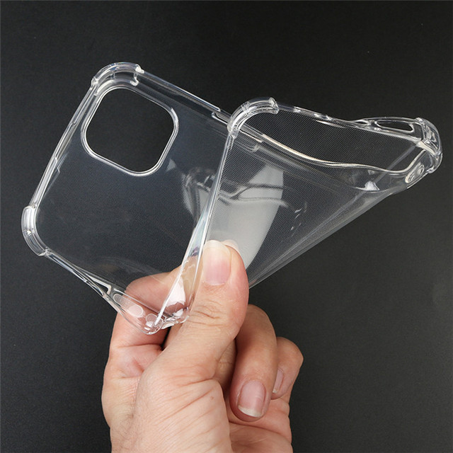 TPU Clear Shockproof Mobile Phone Case for iPhone 17 Air 14 15 16 Pro Max Plus Transparent Soft Silicone Back Cover