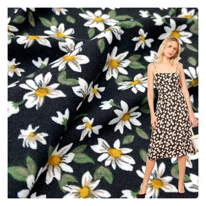 DBP 96% Polyester 4% Spandex Custom Floral Printed Knit 200GSM DTY Double Brushed Single Jersey Fabric